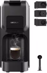 Macchina da caffè a capsule Cecotec Freestyle Compact 4in1 da 1350W, Black e Gray