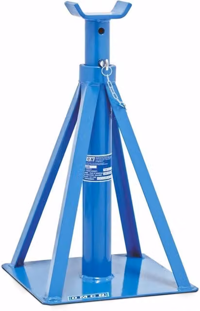 Colonnetta e cavalletto per sostegno autocarri OMCN, portata 3,5 ton, colore blu
