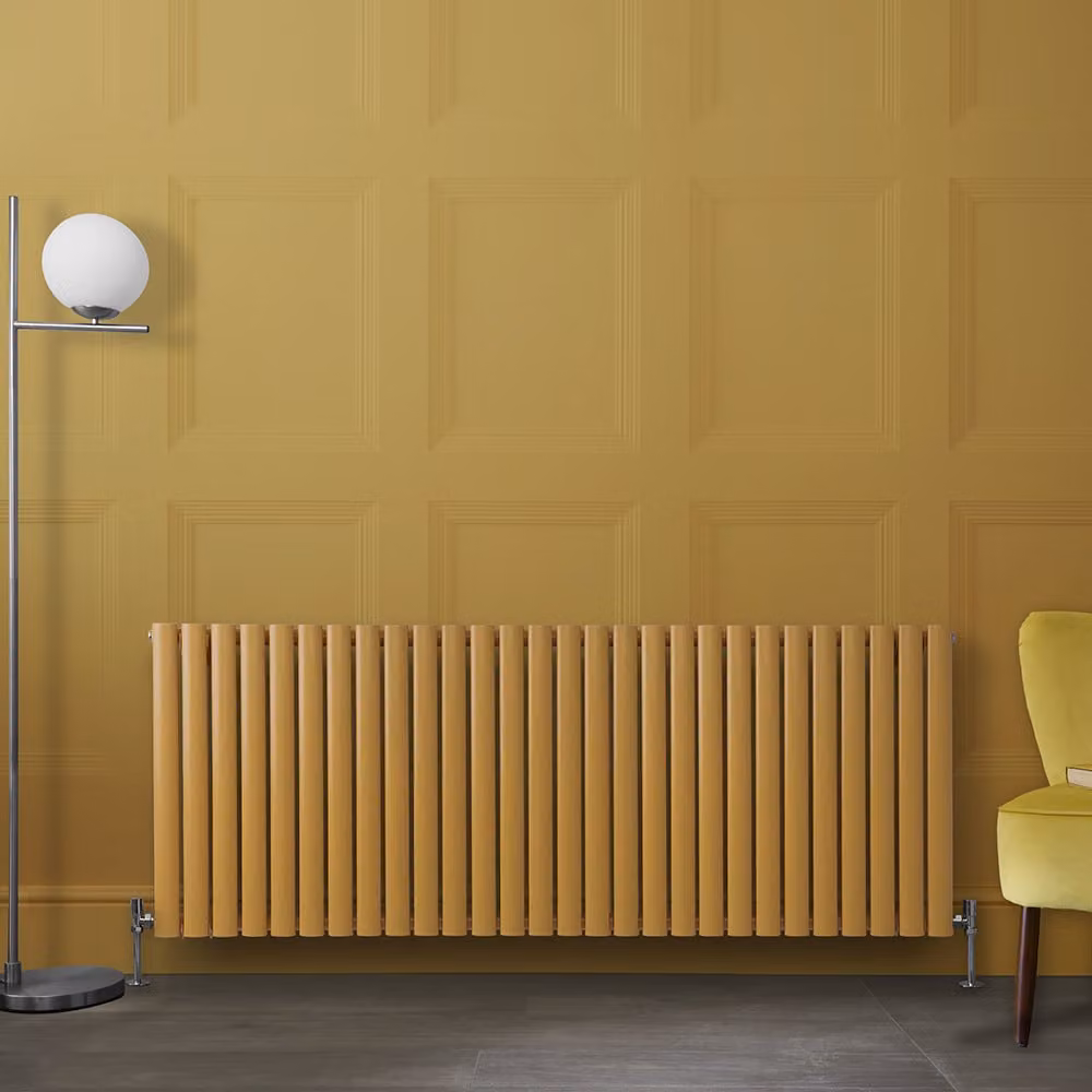Radiatore di Design Orizzontale  Giallo (Autumn Giallo) -  635mm x 1647mm - Pannello Singolo  - Revive