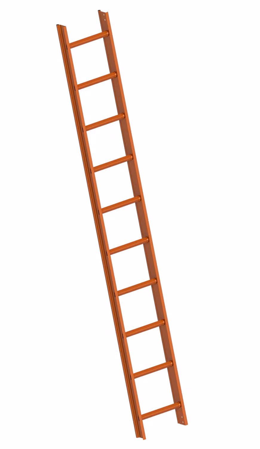 Layher 1051 Scala da tetto color rame, 10 pioli