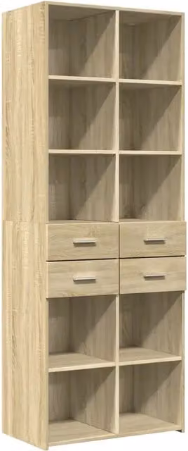 Credenza | Madia | Buffet da pranzo | Armadio da pranzo Rovere Sonoma 70x42,5x185 cm in Legno Multistrato