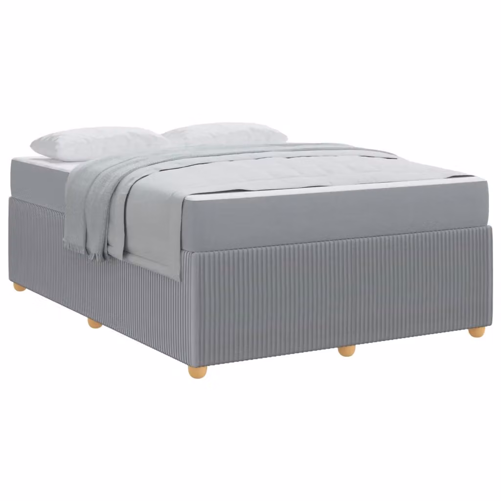 Struttura del letto imbottita vidaXL in tessuto grigio, L: 160 cm, P: 200 cm, H: 66 cm – 2