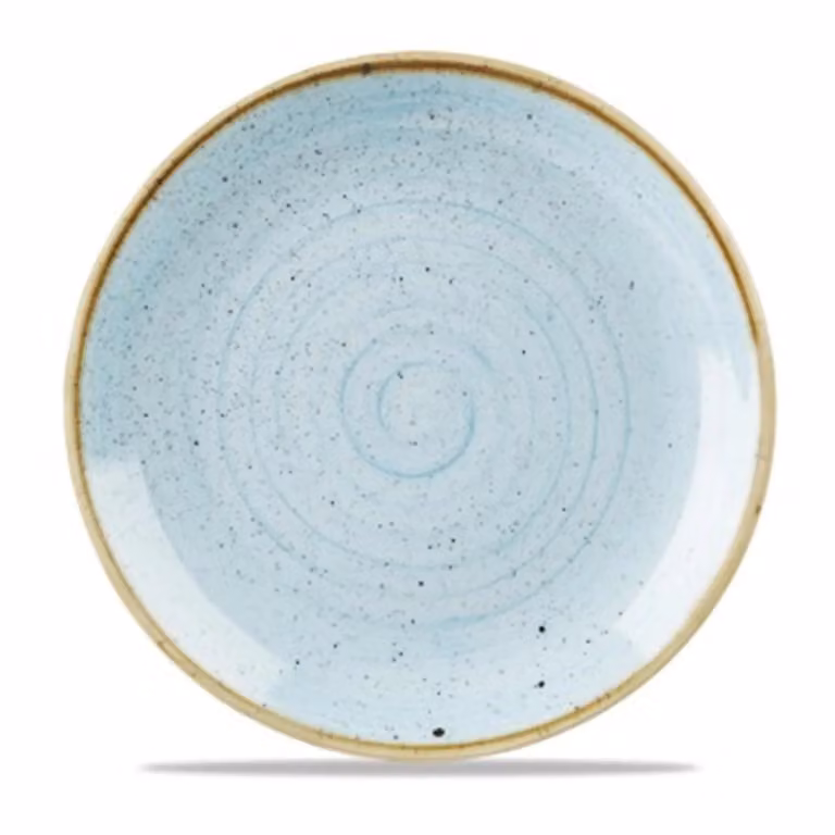 Piatto piano in porcellana azzurro stone, diam. 29cm, 12 pezzi
