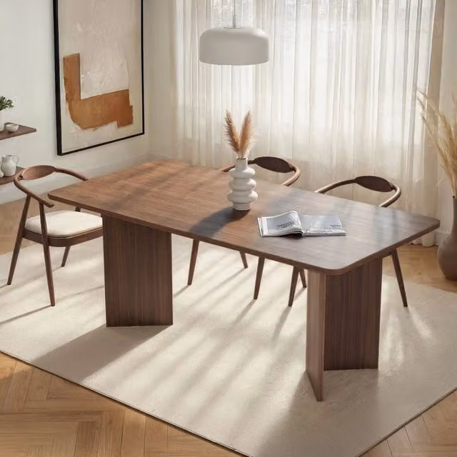 Noleme, Tavolo Fisso 6 Posti, 180x90x75h cm Marrone Noce