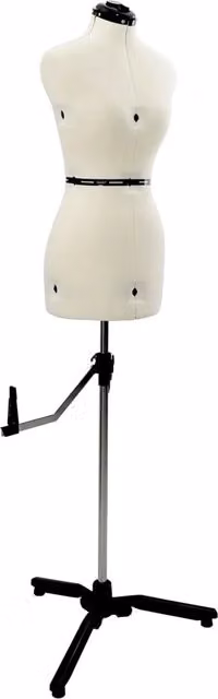 Manichino da sartoria per abito femminile regolabile vidaXL colore beige