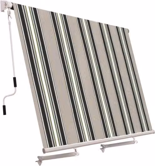 Tenda da sole a caduta con bracci L 300xH 245cm, poliestere 280 gr/m² riga verde Fredi Goly