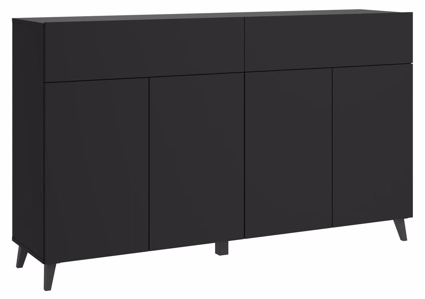 Comò ampio per il soggiorno, 160 cm, colore grigio antracite