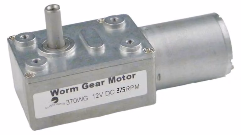 Motore a riduttore epicicloidale 370WG, 12V DC, 375 RPM, coppia di 0,4 kg·cm, albero di uscita con diametro di 6 mm