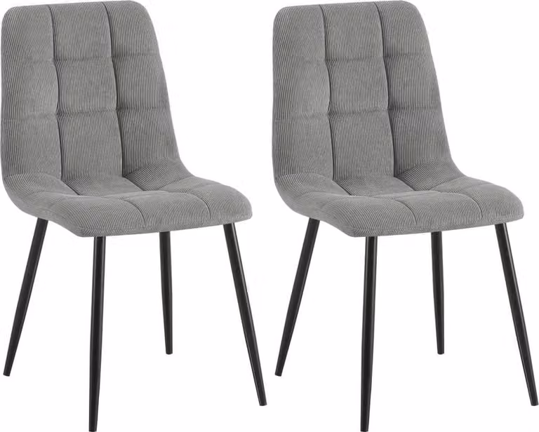 set di 2 sedie da pranzo - Sedie da pranzo - Comoda seduta con rivestimento in velluto
