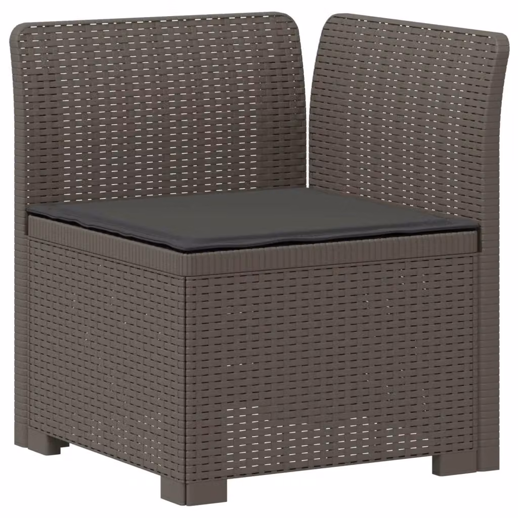 Divano da giardino a 1 posto con cuscino in rattan effetto moderno colore antracite per esterno e balcone – 2