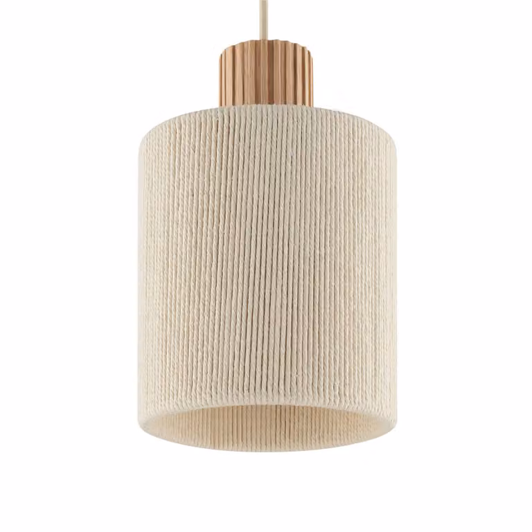 Brilliant Lampada a sospensione Arlo, dimmerabile, Crema / Ambra, Soggiorno / Sala da pranzo, Tessuto / Stoffa / Seta, Moderno, Lampada a sospensione
