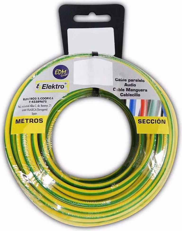 Avvolgicavo flessibile senza alogeni 2,5 mm bicolore 15 metri