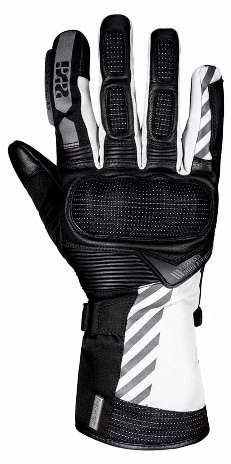 Guanti da moto Glasgow-ST 2.0, neri/grigi, taglia XL