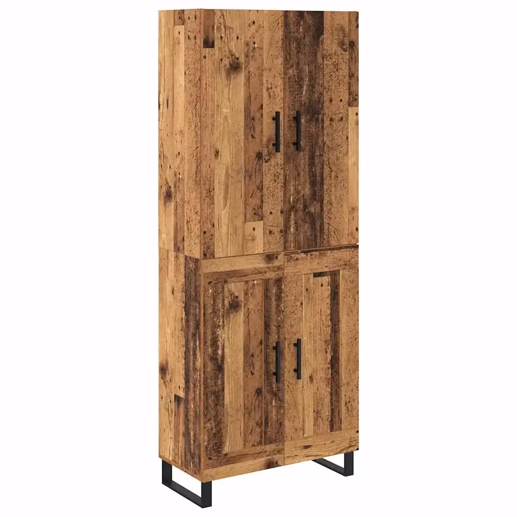 Set di 2 credenze vidaXL in legno e metallo color marrone per soggiorno o sala da pranzo L/P/H: 69,5 x 34 x 180 cm – 2