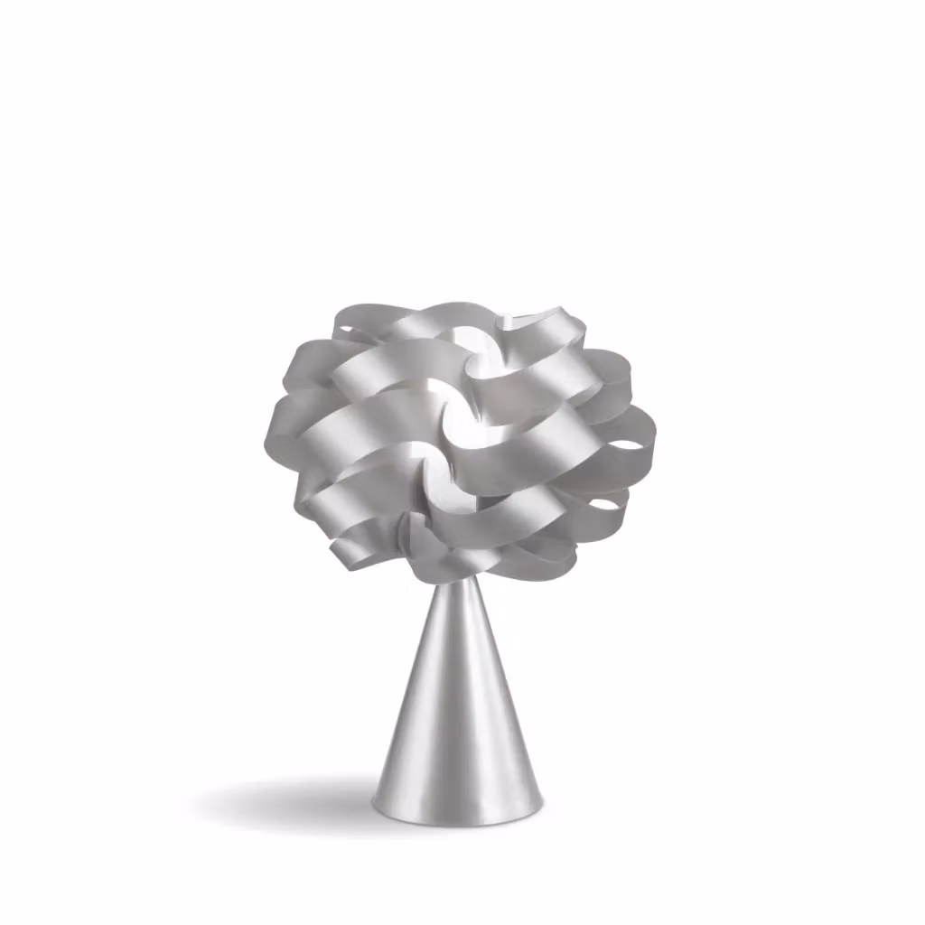 Lampada da scrivania moderna Cloud Polilux Linea Zero argento con 1 luce E14 – 2