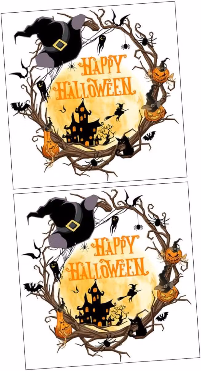 2 adesivi removibili a tema Halloween in PVC, ideali per finestre, frigoriferi, case e feste