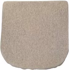 Cuscino seduta Olibò in misto cotone beige sfoderabile L: 47 cm, P: 47 cm, H: 4 cm