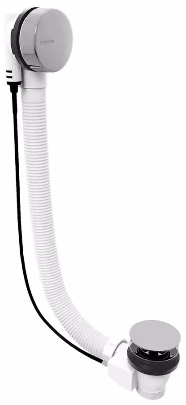 Set di scarico Polysan MARBLE con cavo Bowden, lunghezza 800 mm, cromato