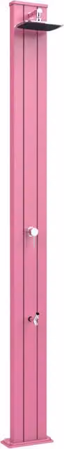 Doccia Solare da Esterno per Giardino Arkema Spring S con Miscelatore e Lavapiedi, Colore Fuxia, Capacità 30 L