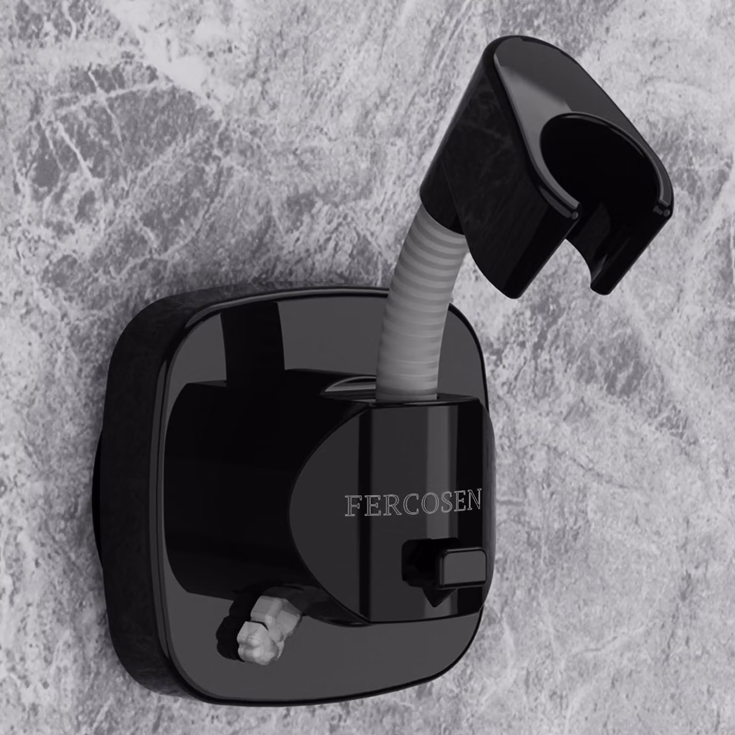 Supporto girevole a 360° per soffione doccia, con ventosa e capacità di carico di 10 kg