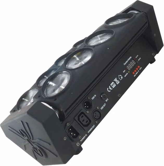Trade Shop - Faro Led Strobo Rgbw Doppia Colonna Rotante Cree Beam Light Discoteca Dmx512 -
