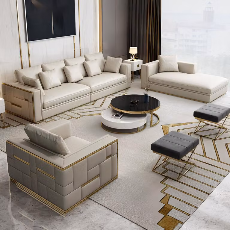 Couch Polster Design Sofa Moderne 4er Sitz Sofas Wohn Zimmer Möbel Vier Sitzer