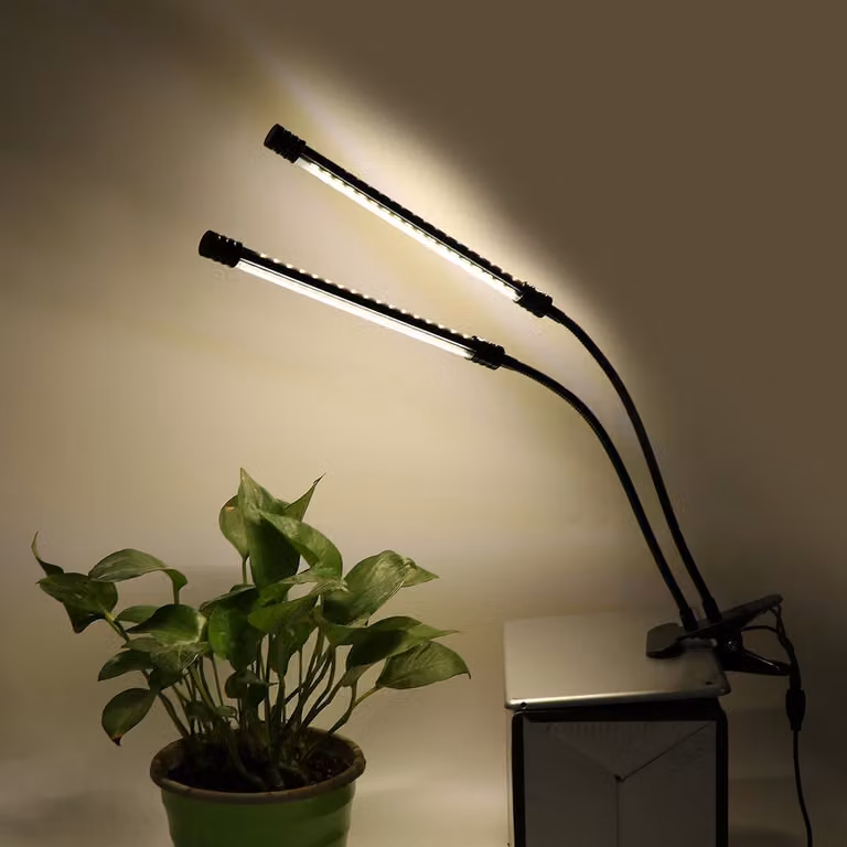 LED Grow Light Lampada per piante con clip per piante da interno - 2 LED