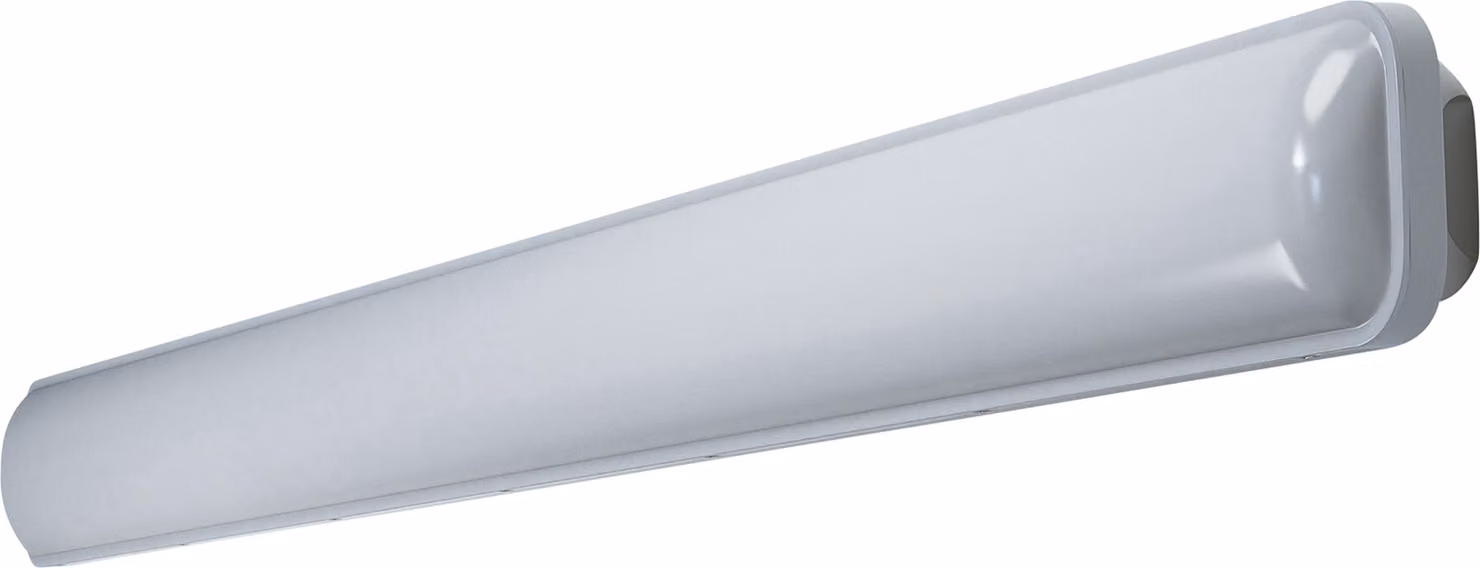 OSRAM Submarine apparecchio a prova di umidità, grigio, 1,5M, 48W, 4000K, IP65, corpo in policarbonato, installazione senza attrezzi, protetto da polvere e getti d'acqua, 4000lm