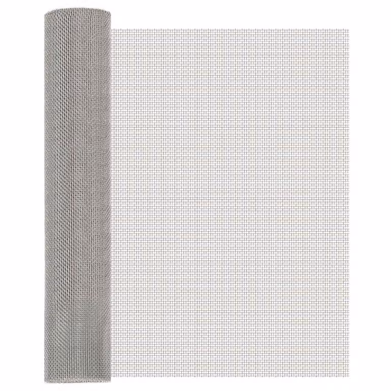 Rete per schermatura vidaXL in acciaio inossidabile Argento L: 60 cm, H: 200 cm