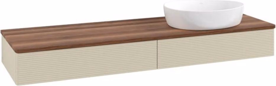 Mobiletto V&B con struttura frontale Antao 160x50cm, WBP colore w. wal, si Gr m Lac