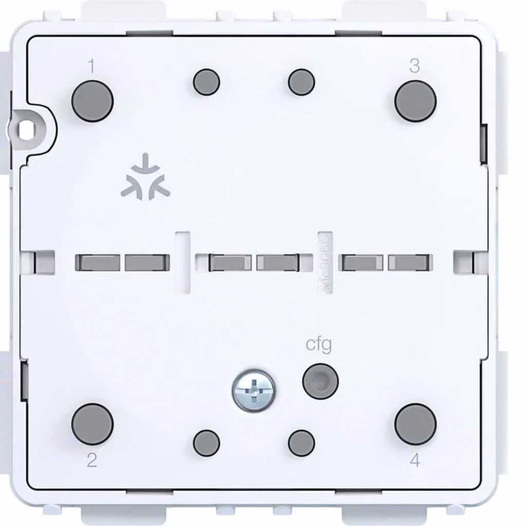 Modulo tastiera Hager connesso, a 2 vie, compatibile con Matter over Thread e per montaggio a incasso A.x/C.x, 230V, 1 pezzo.