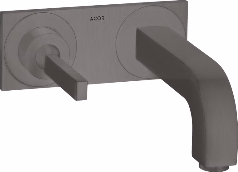 hansgrohe AXOR Citterio mitigeur monocommande de lavabo encastré, plaque pour montage mural, bec 165mm, 39112340, 39112340