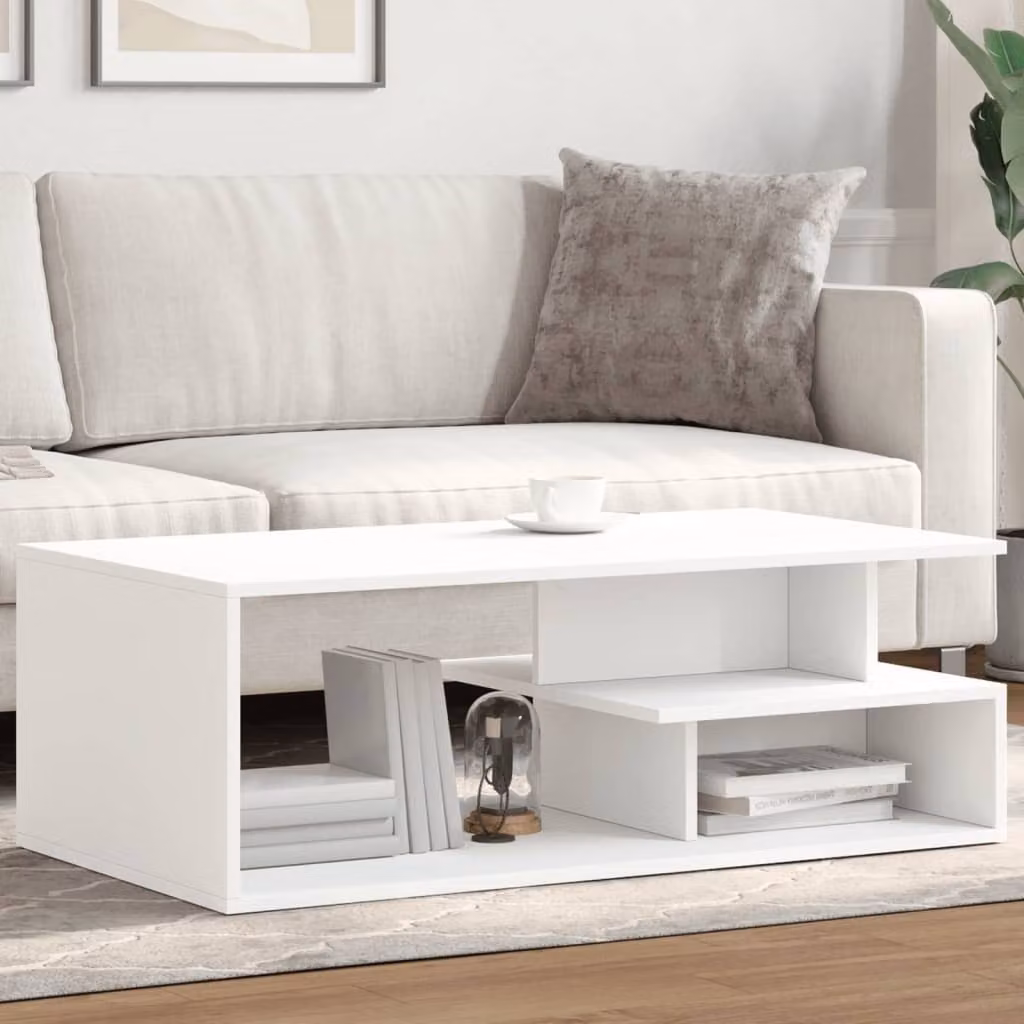 Maison Exclusive - Tavolino bianco 102x55x35 cm Materiale ligneo