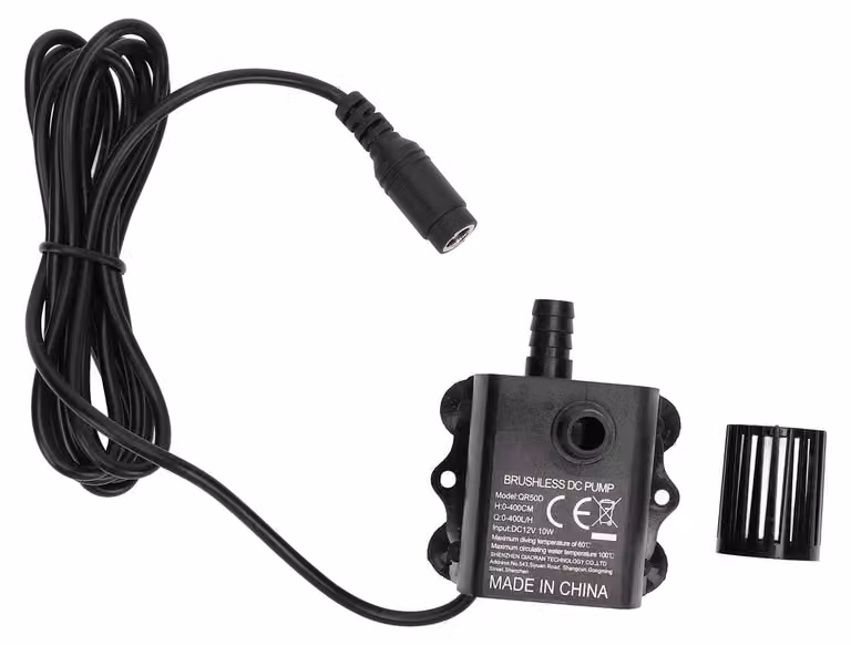Pompa sommergibile DC 12V, 10W, portata 0-400 L/H, micro pompa brushless per acquari, fontane, sistemi di raffreddamento per computer
