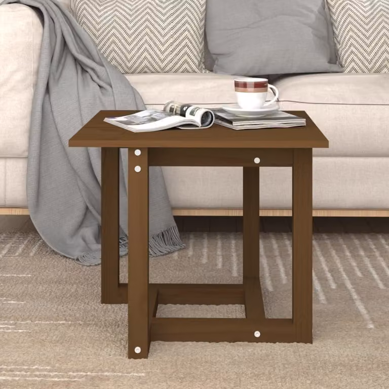 Maison Exclusive - Tavolino da salotto marrone miele 50x50x45 cm in legno massello di pino