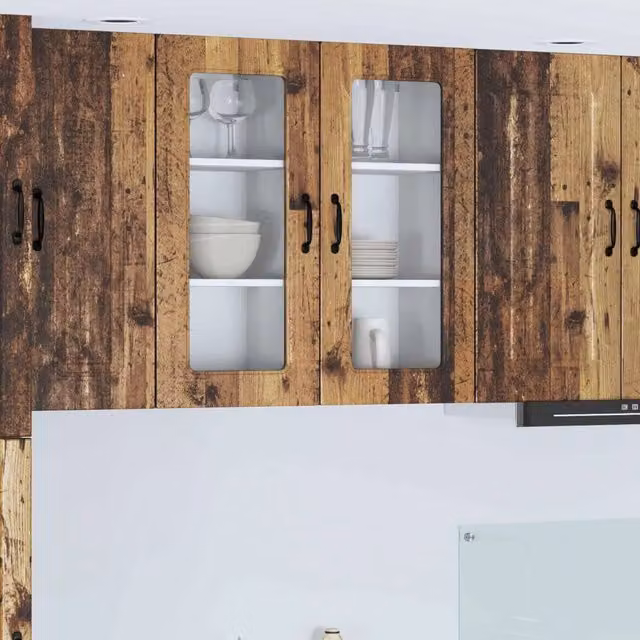 Mobile da cucina 2 pz-Set di 2 Armadio da cucina Legno vecchio 40 x 31 x 80 cm 477120
