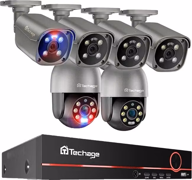 sistema di telecamere NVR 8CH, supporta 6 telecamere, funzione audio bidirezionale, 8CH 6 telecamere-c