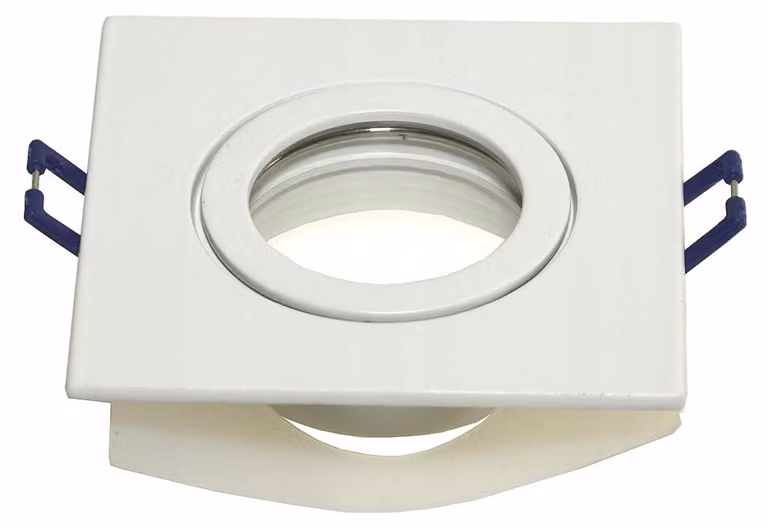 Bowi, plafoniera a soffitto, grado di protezione IP54, forma quadrata, alluminio, colore bianco
