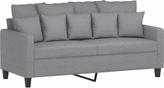 Divano | Divano da soggiorno | Sofa a 2 Posti Grigio Chiaro 140 cm in Tessuto