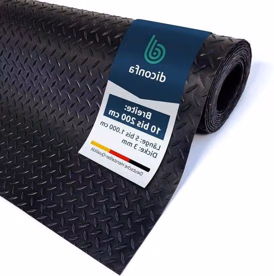 Tappetino antiscivolo per pavimenti - Nero - Su misura - 8 m x 4 m