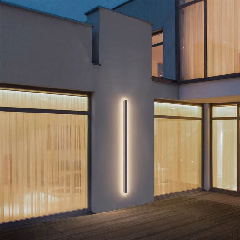 Lampada a LED da parete, 45 W, 150 cm, grigio scuro, grado di protezione IP65, impermeabile