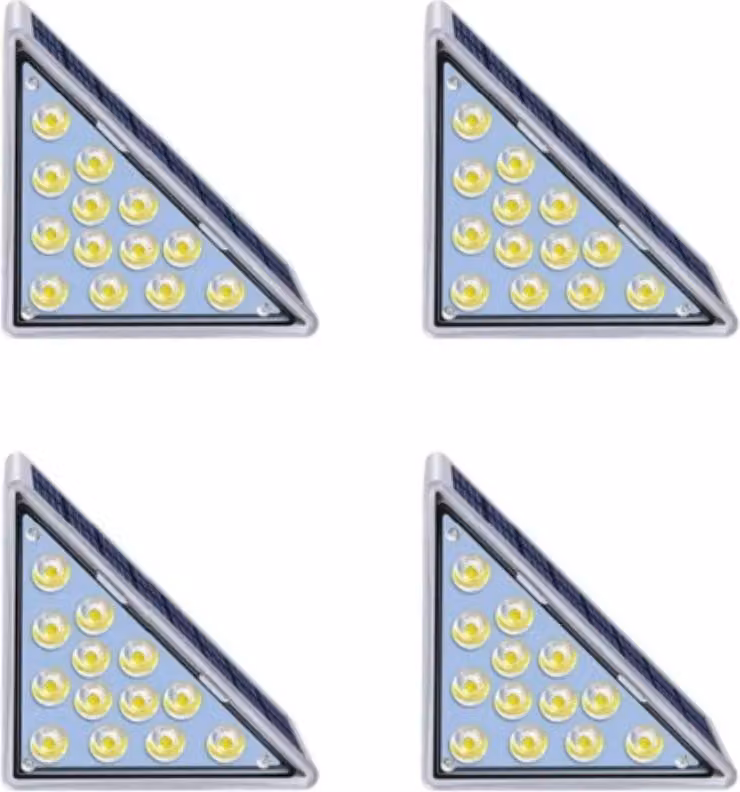 Luci solari a gradini, impermeabili IP67, potenza 80 lumen, 4 pezzi