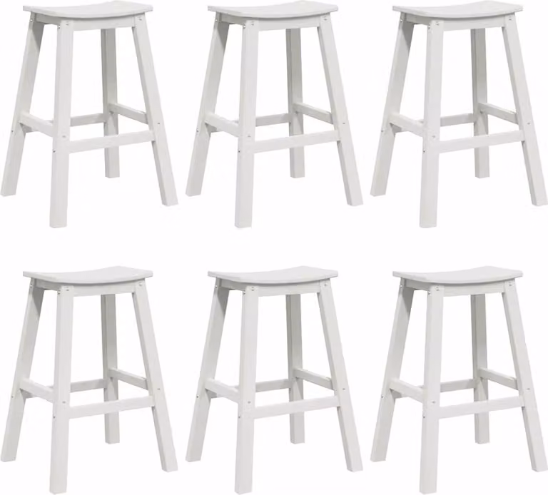 Set Bar da Giardino 6 pcs Bianco HDPE