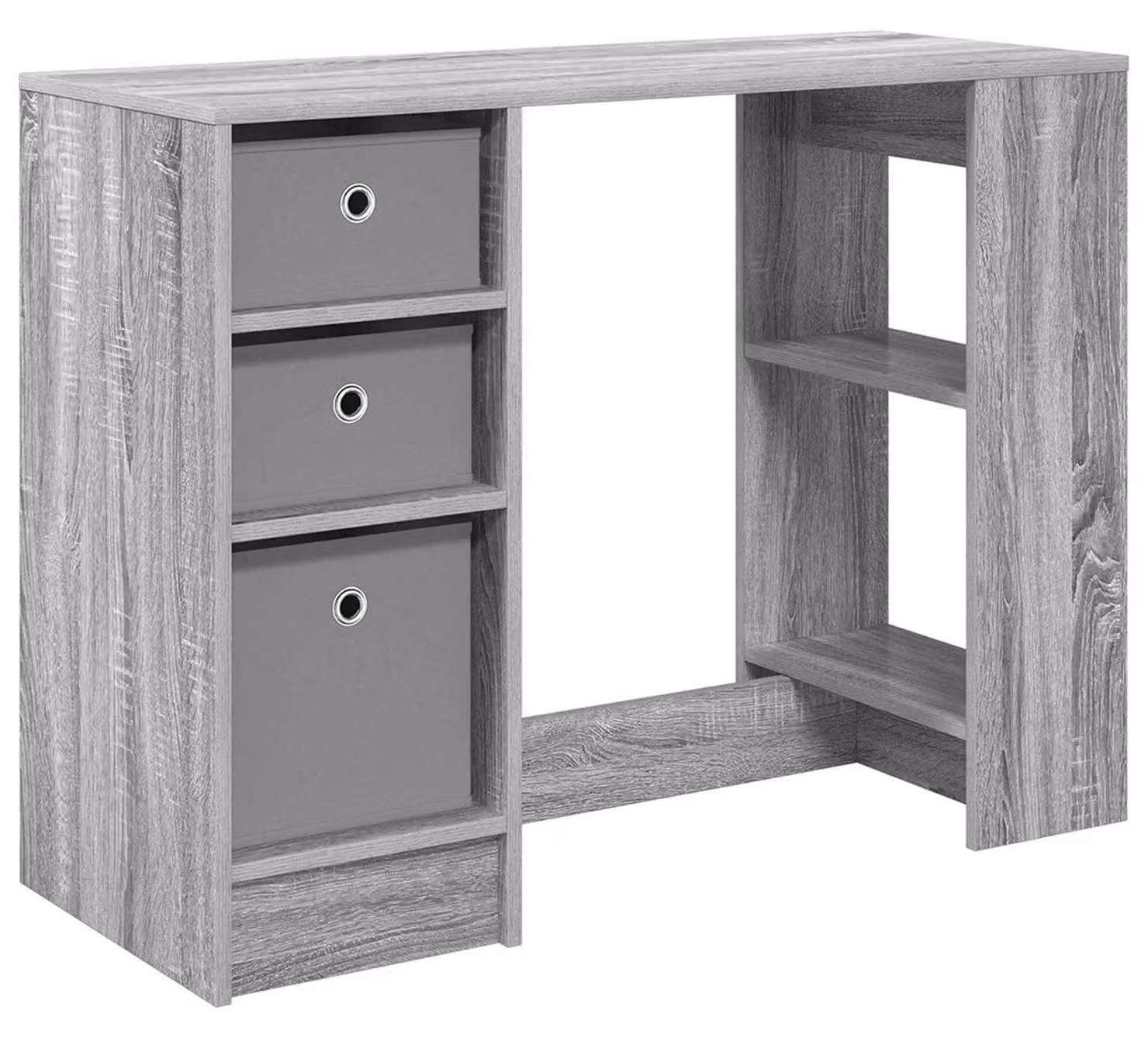 Solidchoice - Scrivania grigia con cassetti, 100 x 40 x 75 cm, ideale per l'ufficio domestico