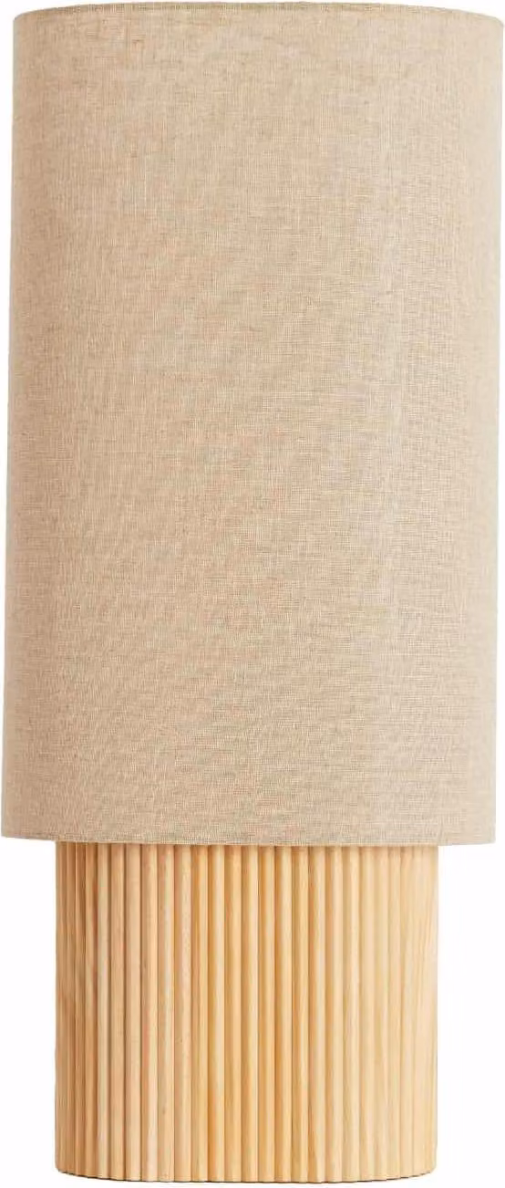 Lampada da tavolo - naturale - Laslo - legno - lampada da comodino - E27 - 1896684 - Light & Living