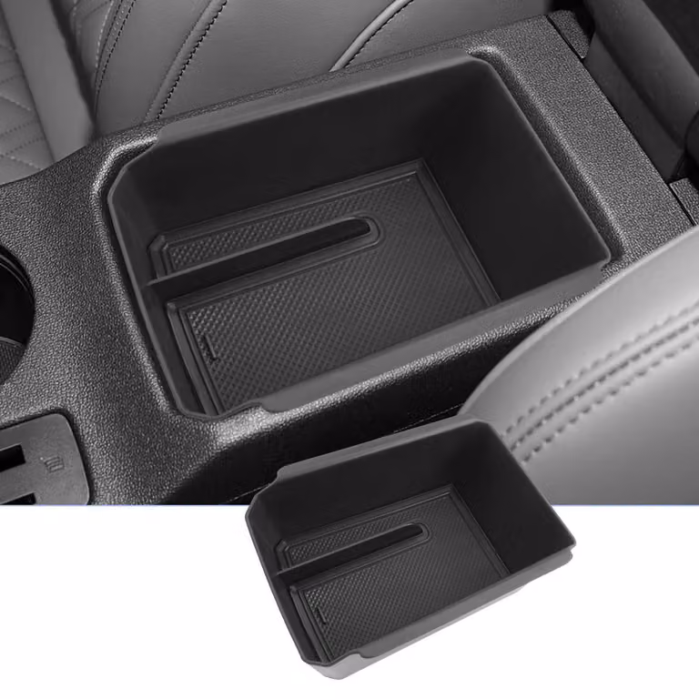 Contenitore portaoggetti per la console centrale, compatibile con Audi A3 8Y, modelli dal 2021 al 2025, realizzato in plastica ABS, colore nero