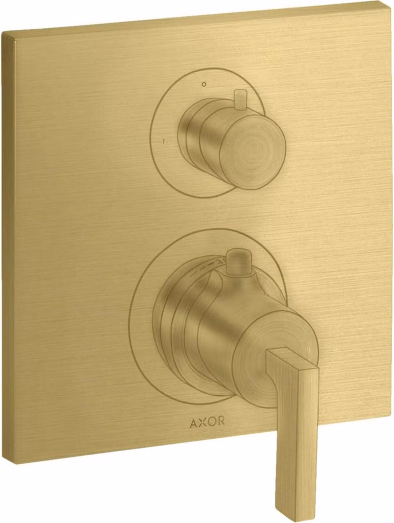 hansgrohe AXOR Citterio thermostat encastré avec vanne d'arrêt/changeur, béqu'illes, 2 consommateurs, 39720950, 39720950
