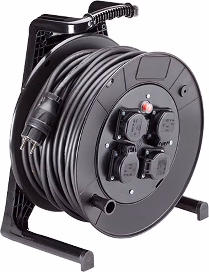 Avvolgicavo BACHMANN 4-f IP54, 40m, H07RN-F3 G1,5qmm