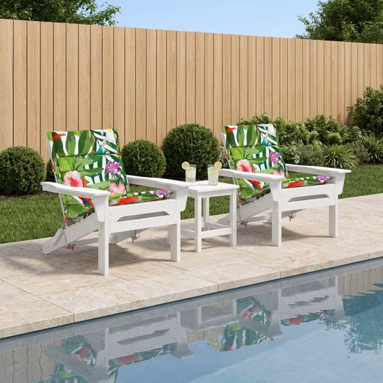 Set di 2 cuscini per sedia alta vidaXL GEMERT multicolore in poliestere con rivestimento rimovibile e chiusura a strappo