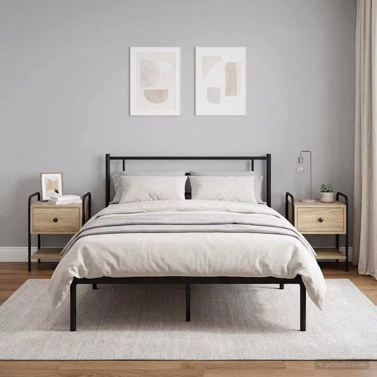 Set di 2 Armadi da Notte vidaXL in Rovere Sonoma, L 35 cm x P 36,5 cm x H 47 cm